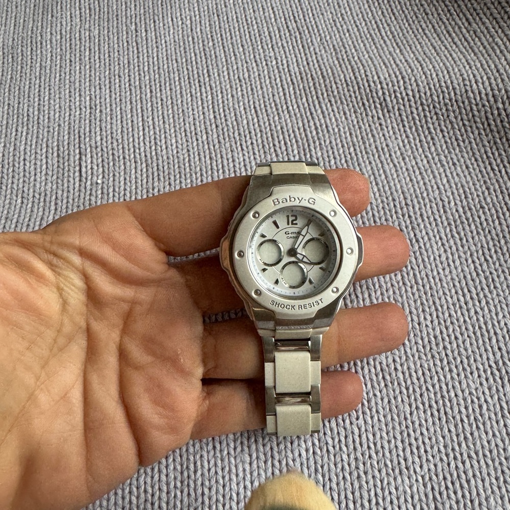 Casio Baby-G White and Silver Watch